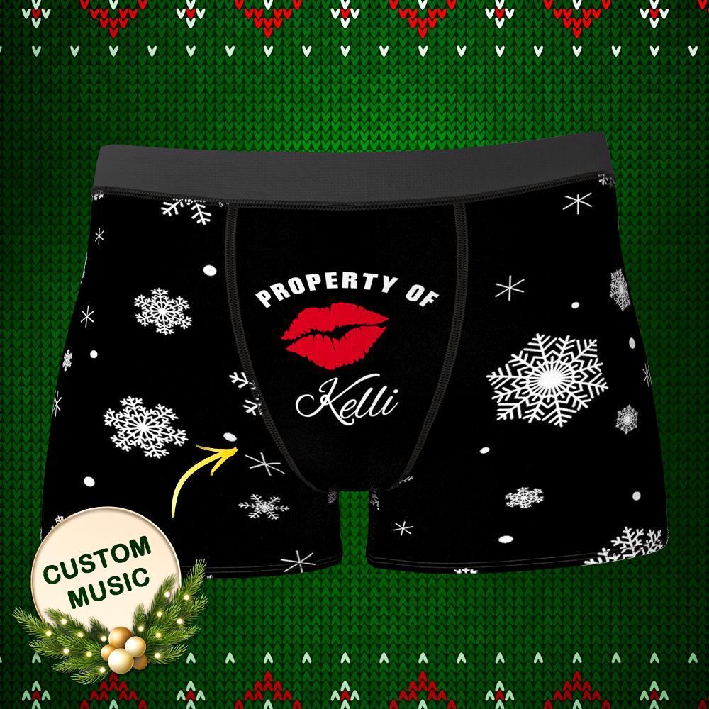 Custom Name Boxer Lip Love Sexy Boxers Christmas Gift For Him