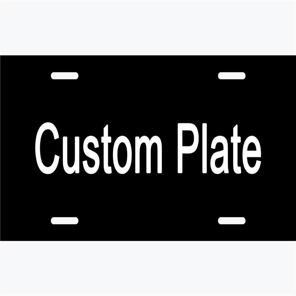 Custom Your Own Text Licence Plate Black - soufeelus