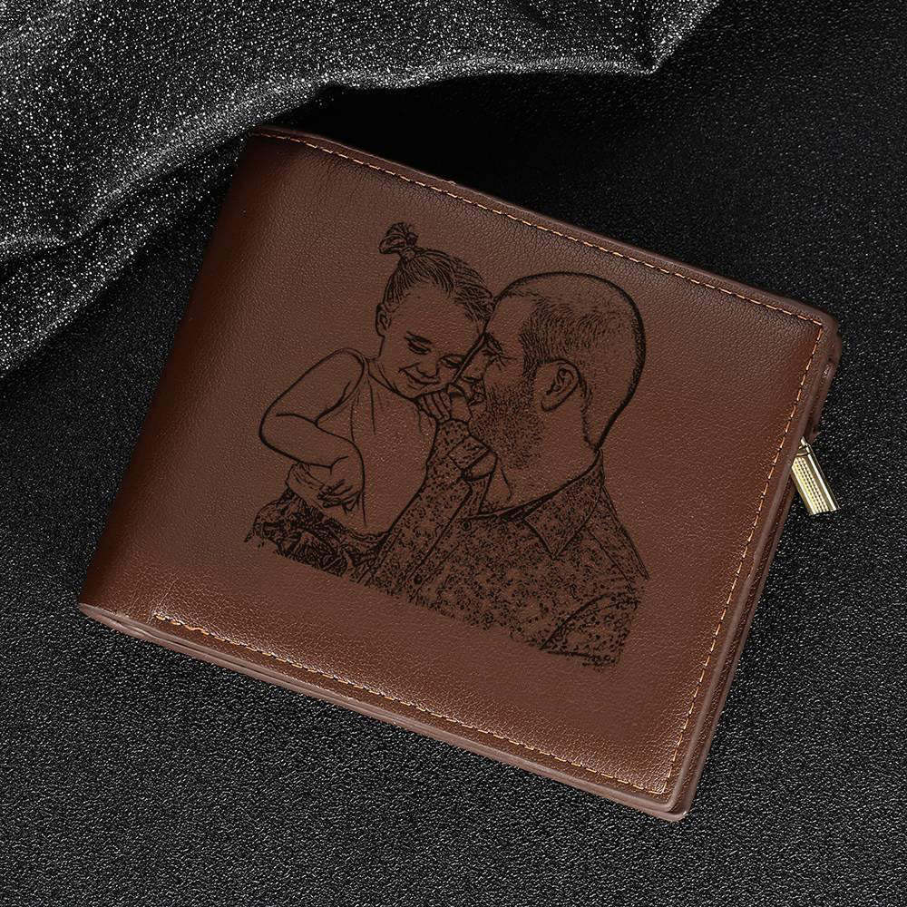 Photo Engraved Wallet Gift for Family