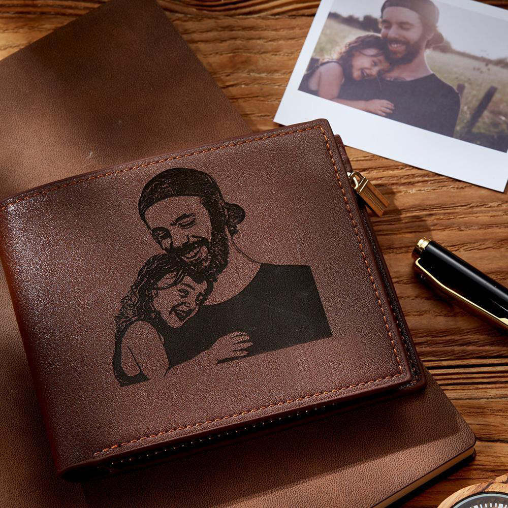 Photo Engraved Wallet Gift for Family