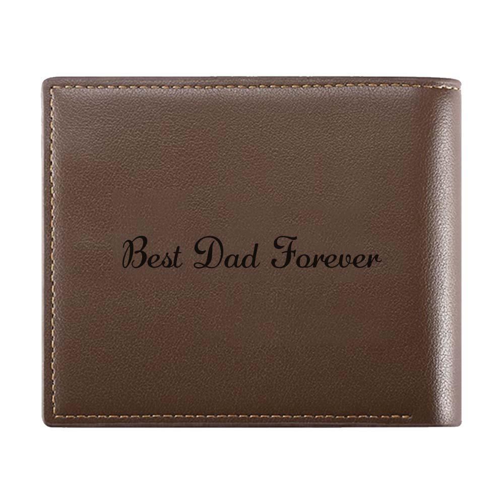 Personalized Hand Drawing and Text Wallet Engraved Wallet Gifts for Dad - soufeelus
