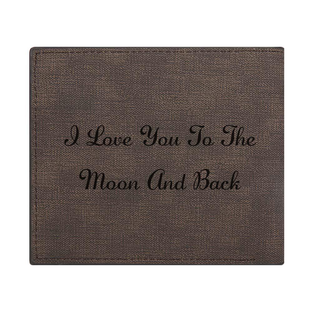 Custom Scannable Music Code Photo Wallet Engraved Wallet - Gift for Men - soufeelus
