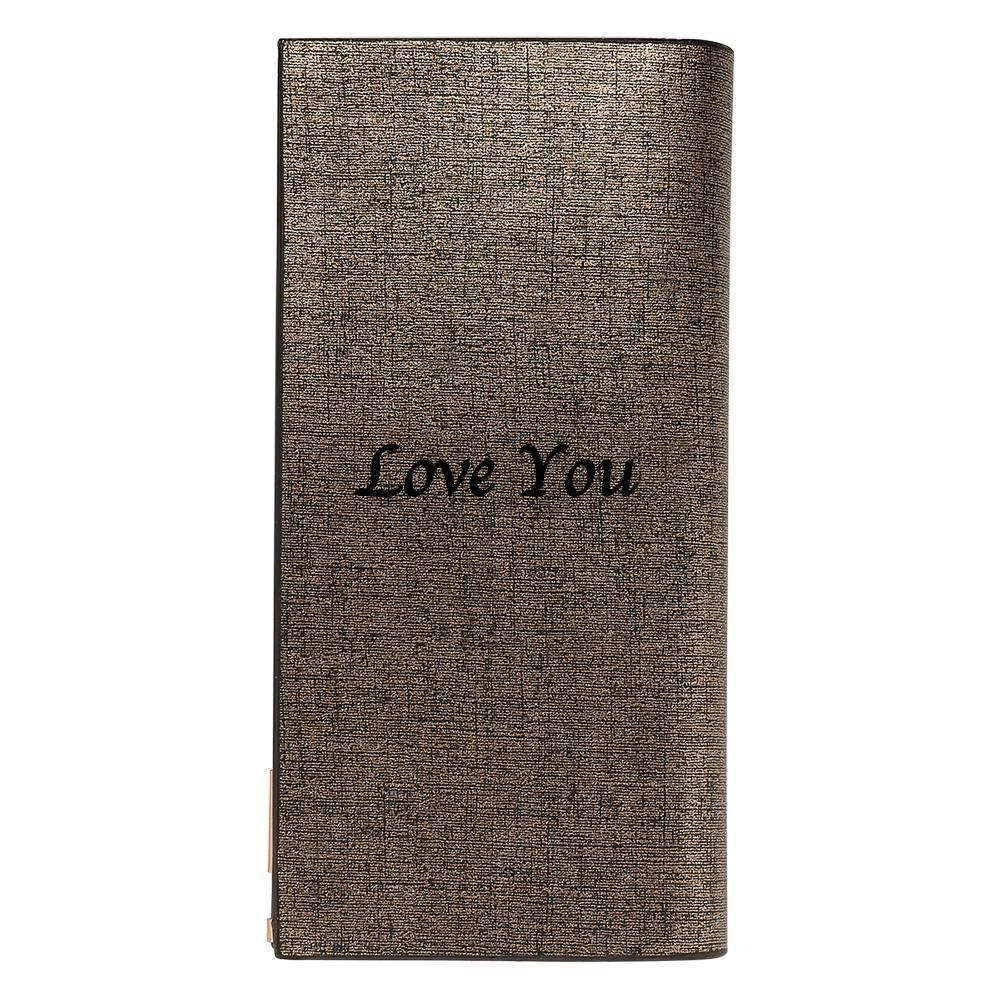 Personalised Leather Photo Engraved Wallet Champagne - soufeelus