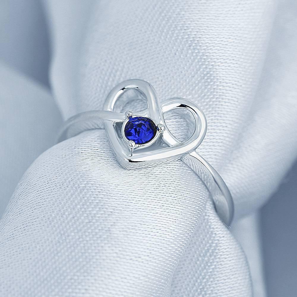 Personalised Birthstone Heart Ring