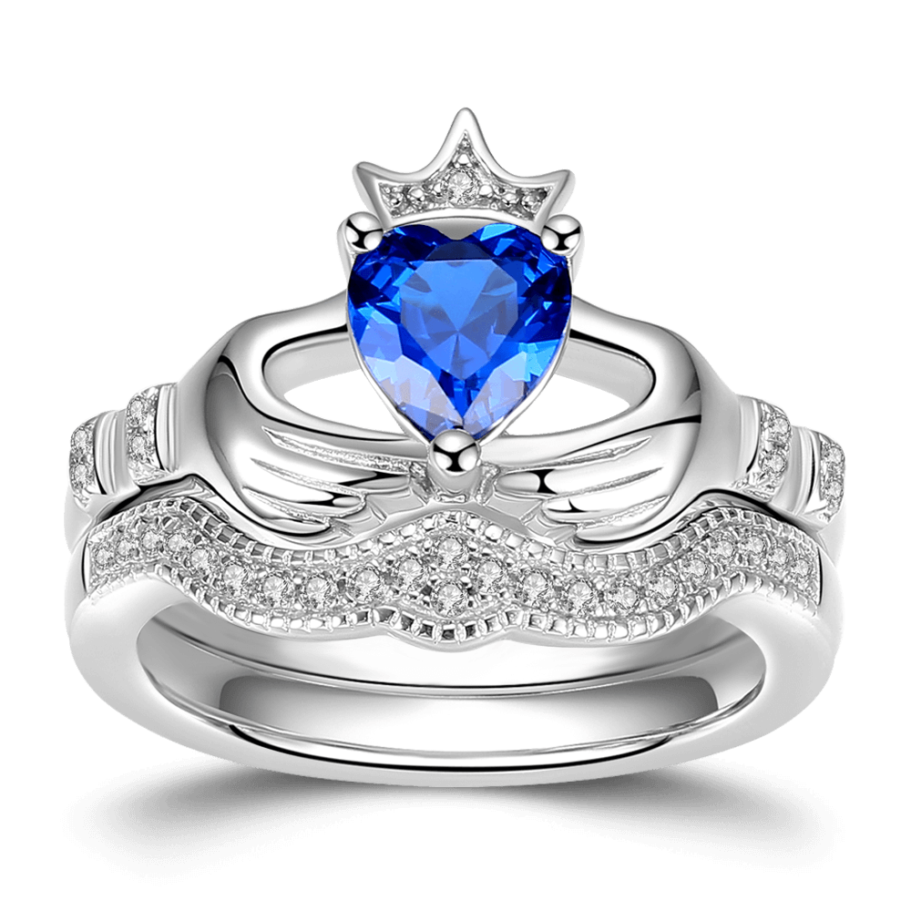 Klada Symbol Personalised Birthstone Ring Silver