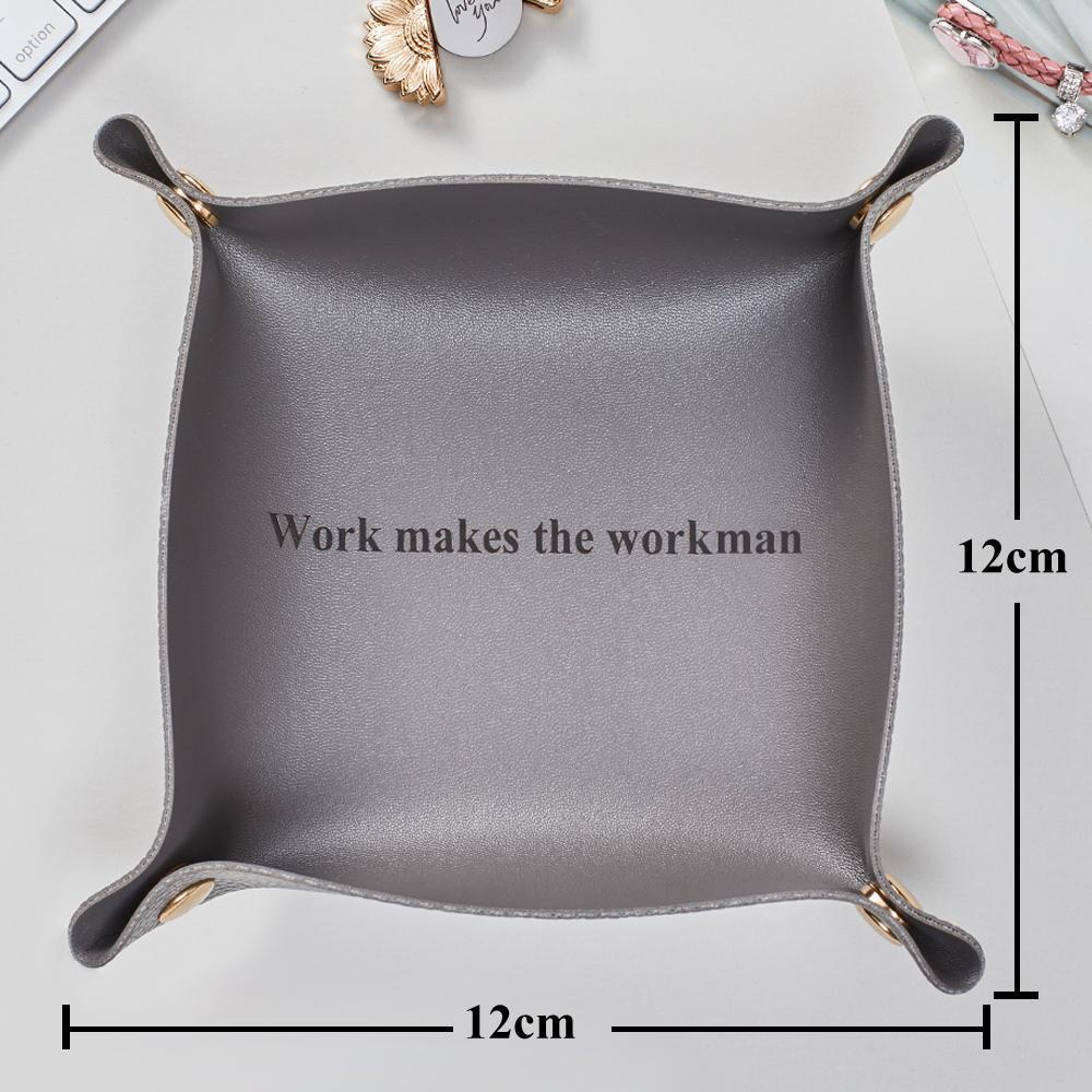 Custom Engraved Jewelry Tray Simple Unique Design PU Leather Gifts