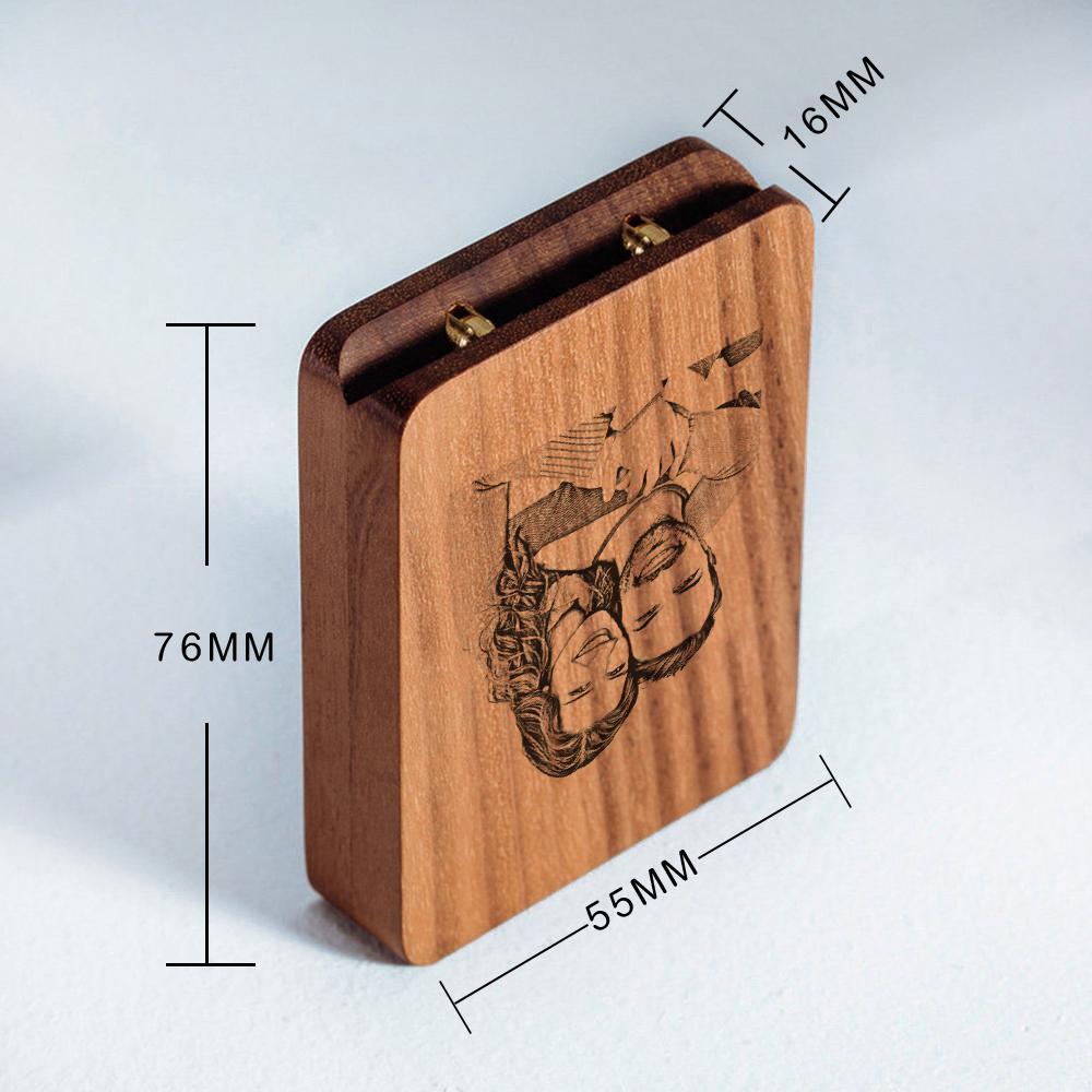 Slim Engagement Ring Box Personalization Wooden Jewelry Box