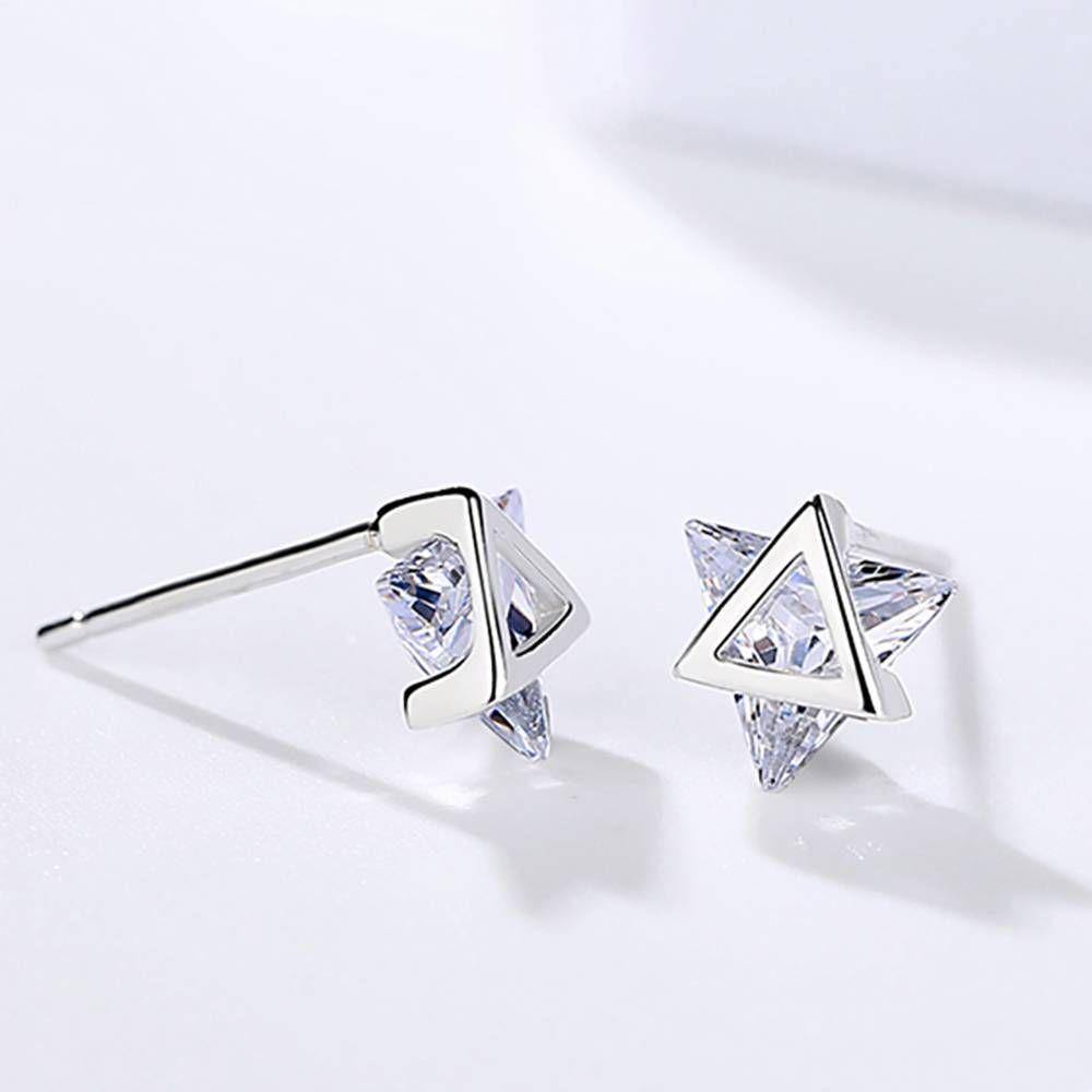 Triangle Earrings Silver - soufeelus