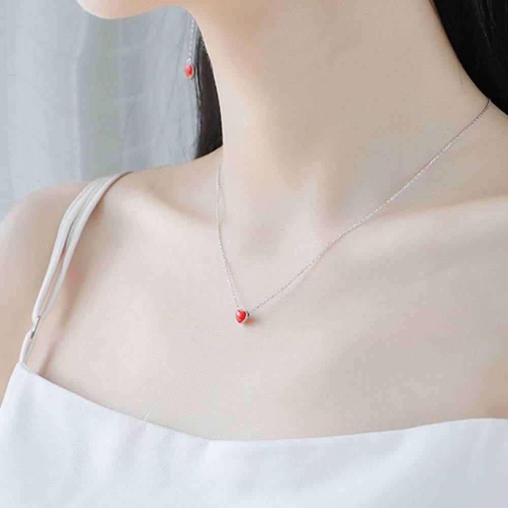 Red Heart Necklace - soufeelus