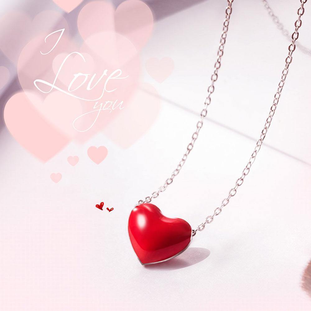 Red Heart Necklace - soufeelus