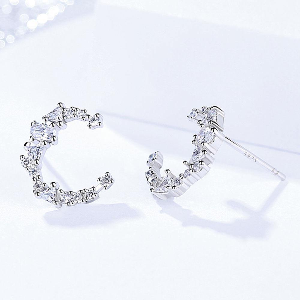 Shiny Crescent-shaped Earrings - soufeelus