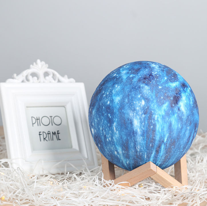 Photo Moon Lamp, Custom 3D Photo Light, Lamp Moon - Touch Two Colors 15cm - soufeelus