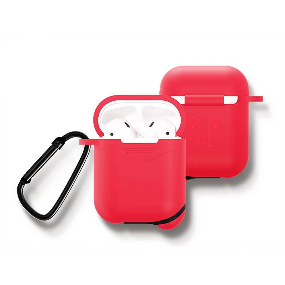 AirPods Case Earphone Case Daily Silicone Case Red - soufeelus