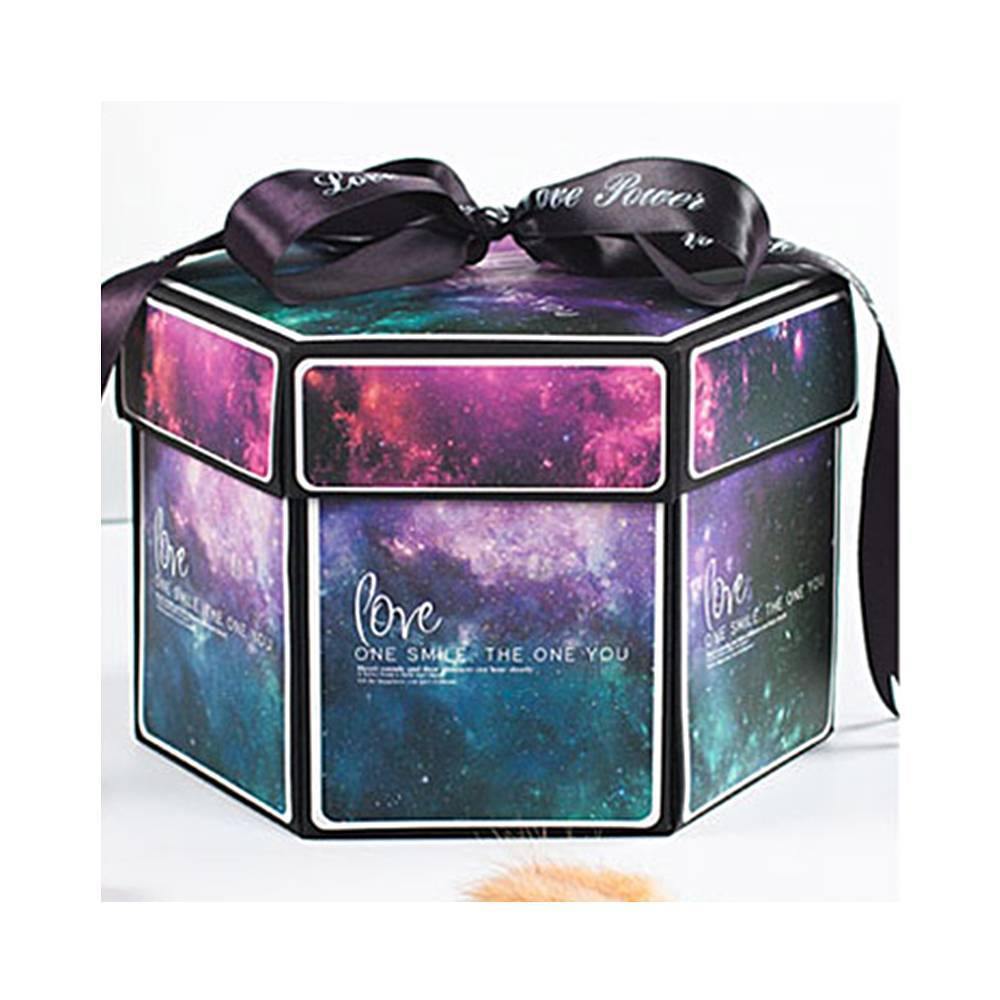 DIY Photo Box Hexagon Multi-layer Explosion Box - Romantic Aurora - soufeelus