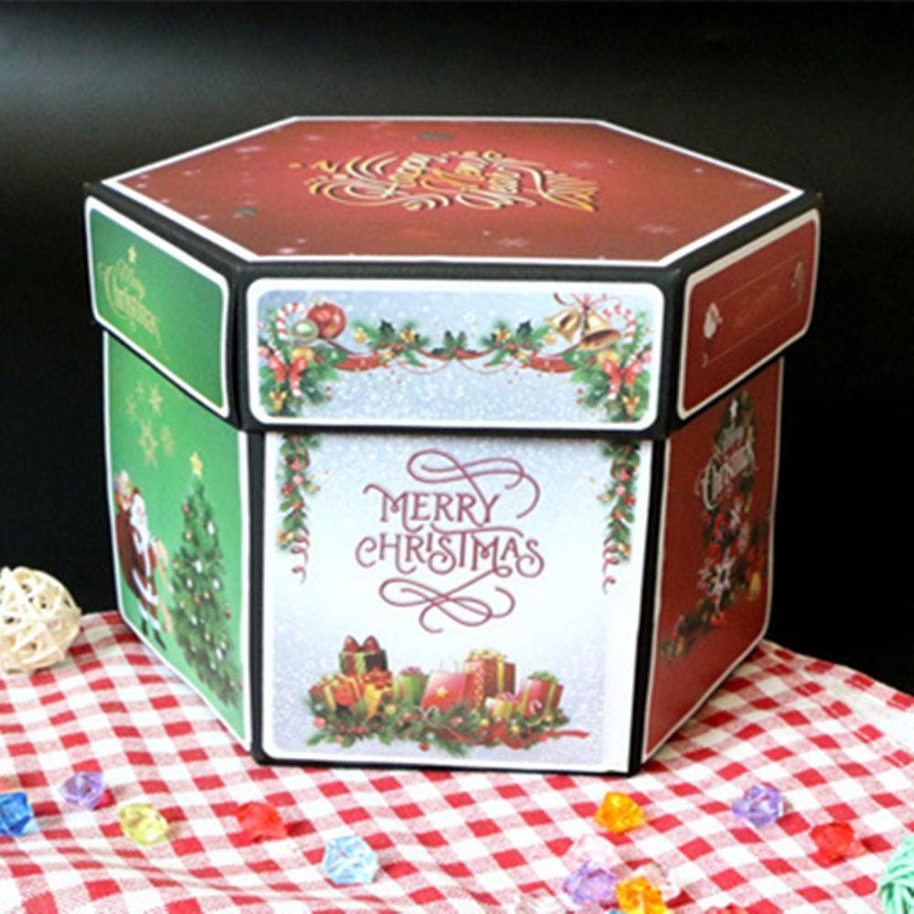 DIY Photo Box Hexagon Multi-layer Explosion Box - Christmas - soufeelus