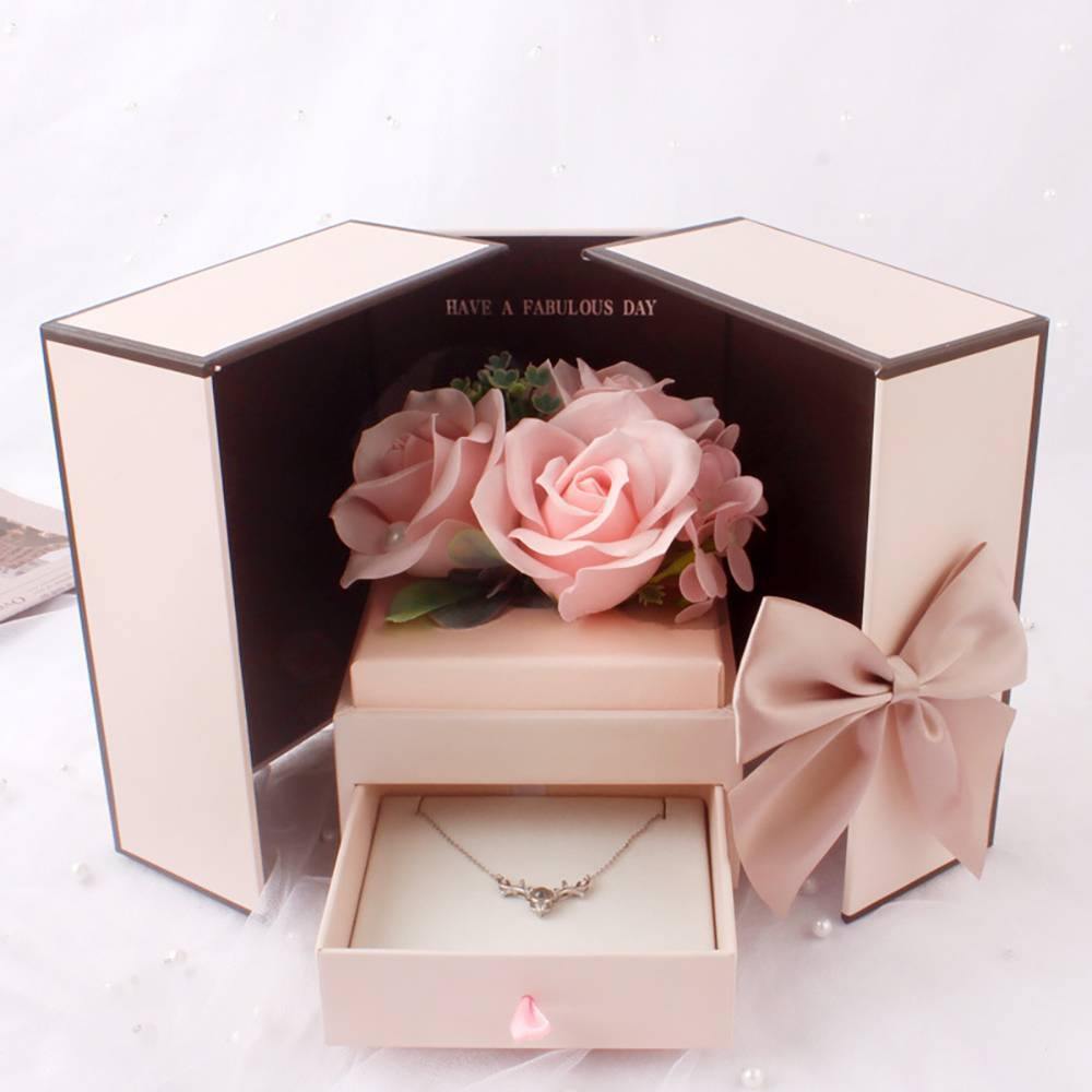 Soap Flower Gift Box Pink - soufeelus