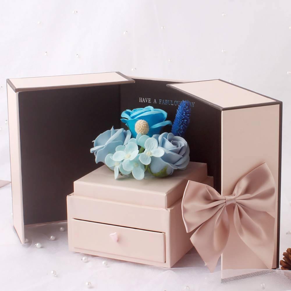 Soap Flower Gift Box Blue - soufeelus