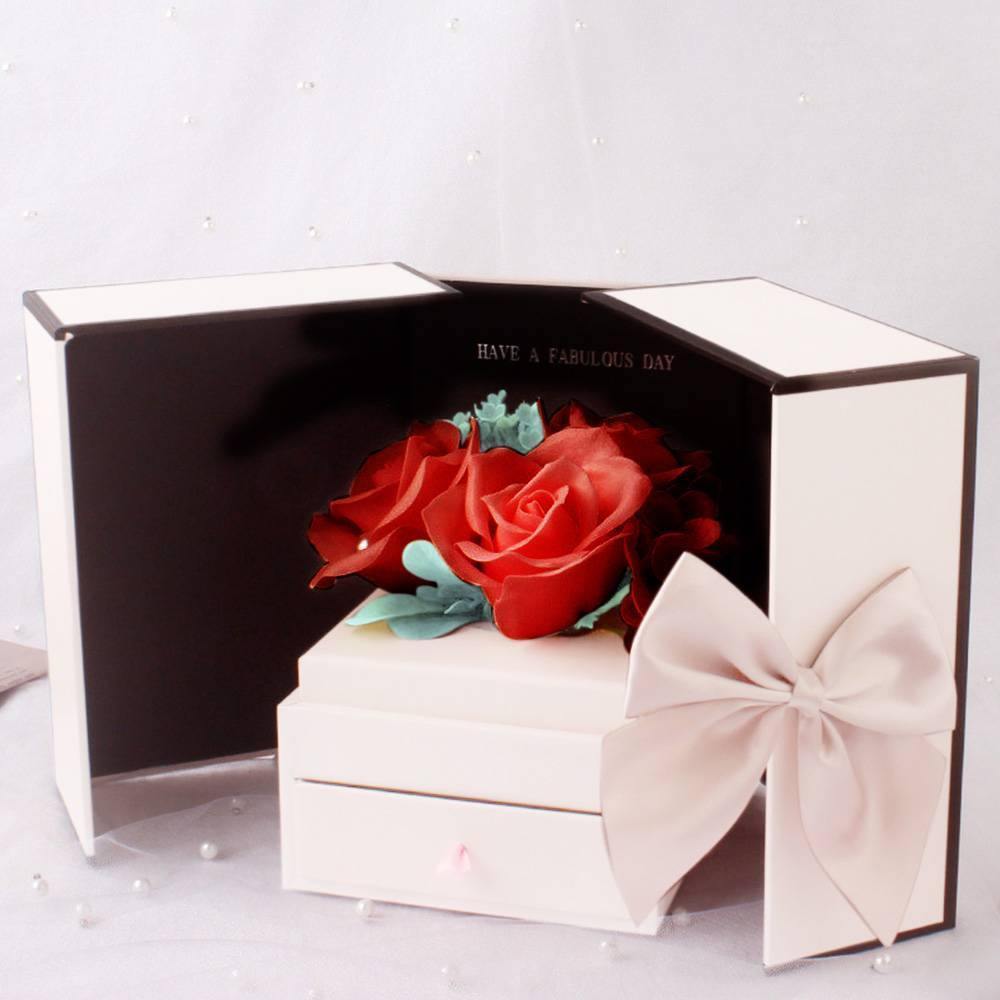 Soap Flower Gift Box Red - soufeelus