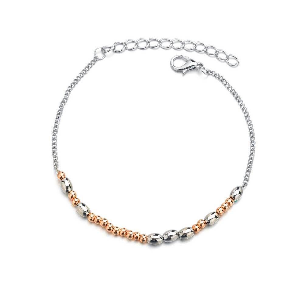 Beaded Anklet, Thin Anklet Rose Gold - soufeelus