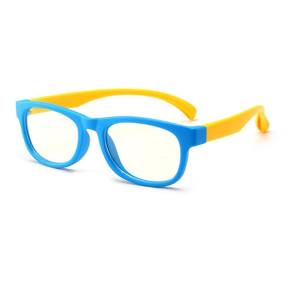 Blue Light Blocking Glasses for Kids Glasses Super Flex Durable Blue and Yellow - soufeelus