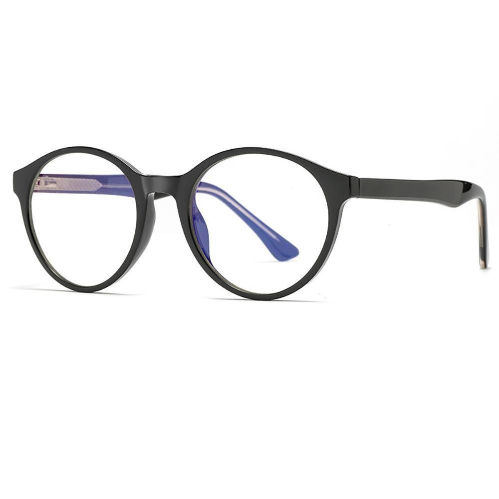 Classic Anti-Blue Ray Oval Glasses Black - soufeelus