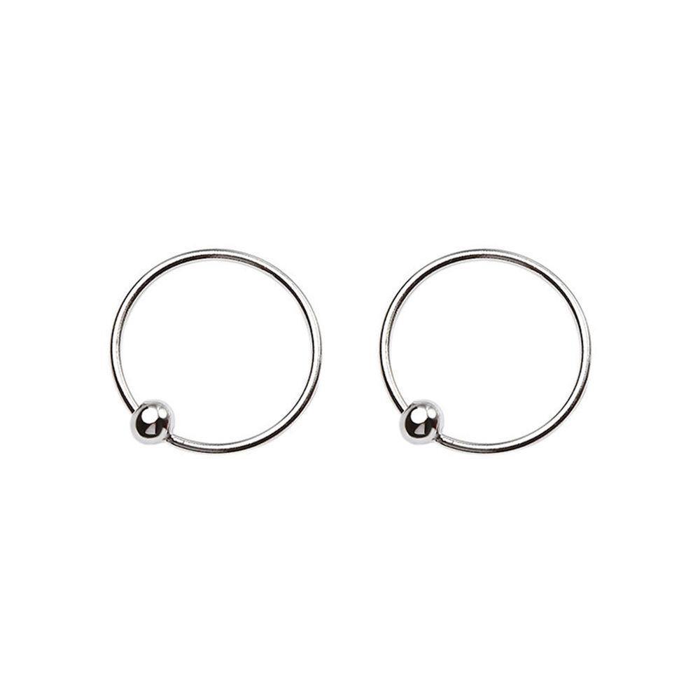 Earrings Simple Round Silver - soufeelus