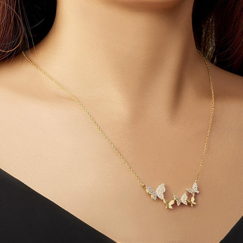 Necklace with Butterfly for Girlfriend Gifts Zircon - soufeelus