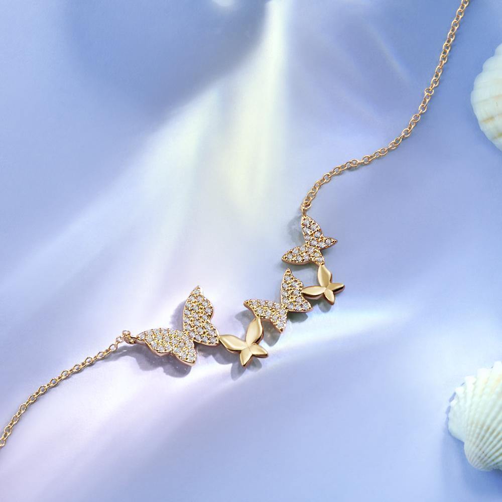 Necklace with Butterfly for Girlfriend Gifts Zircon - soufeelus