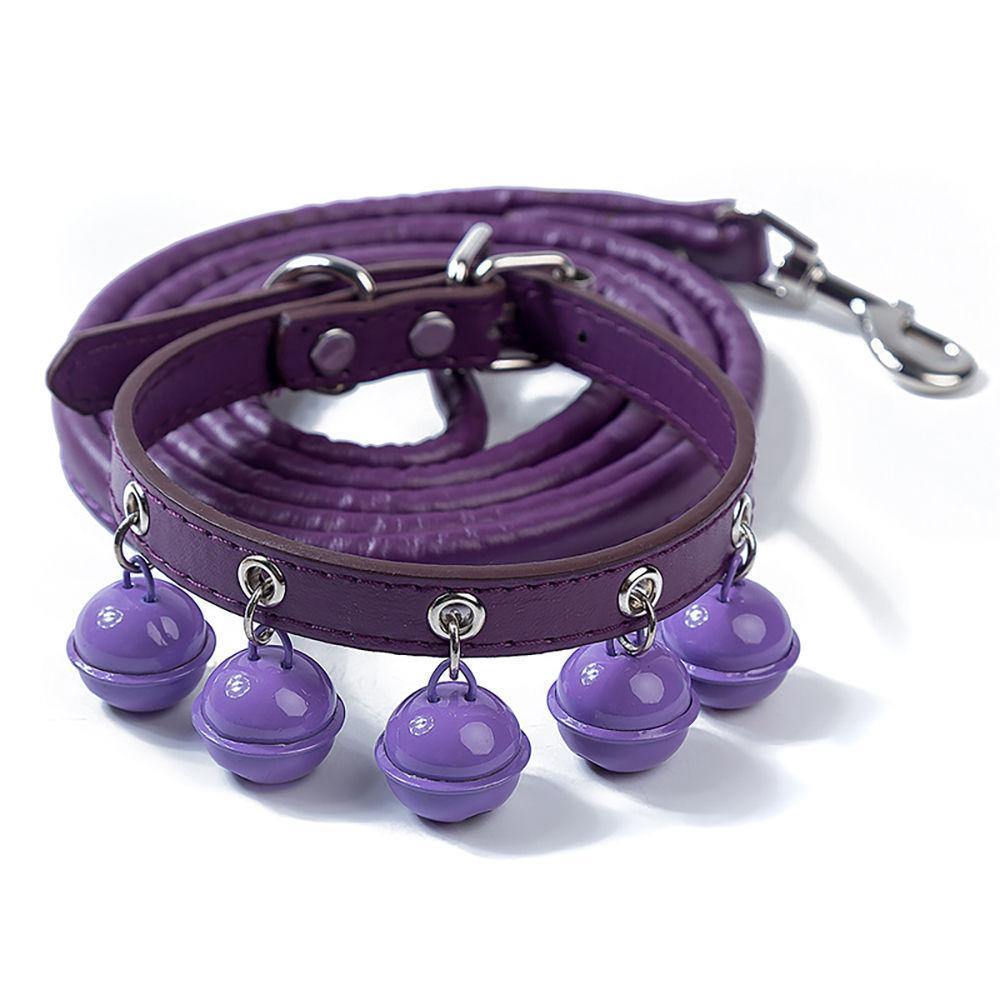 Pet Collar with Bell Purple - soufeelus