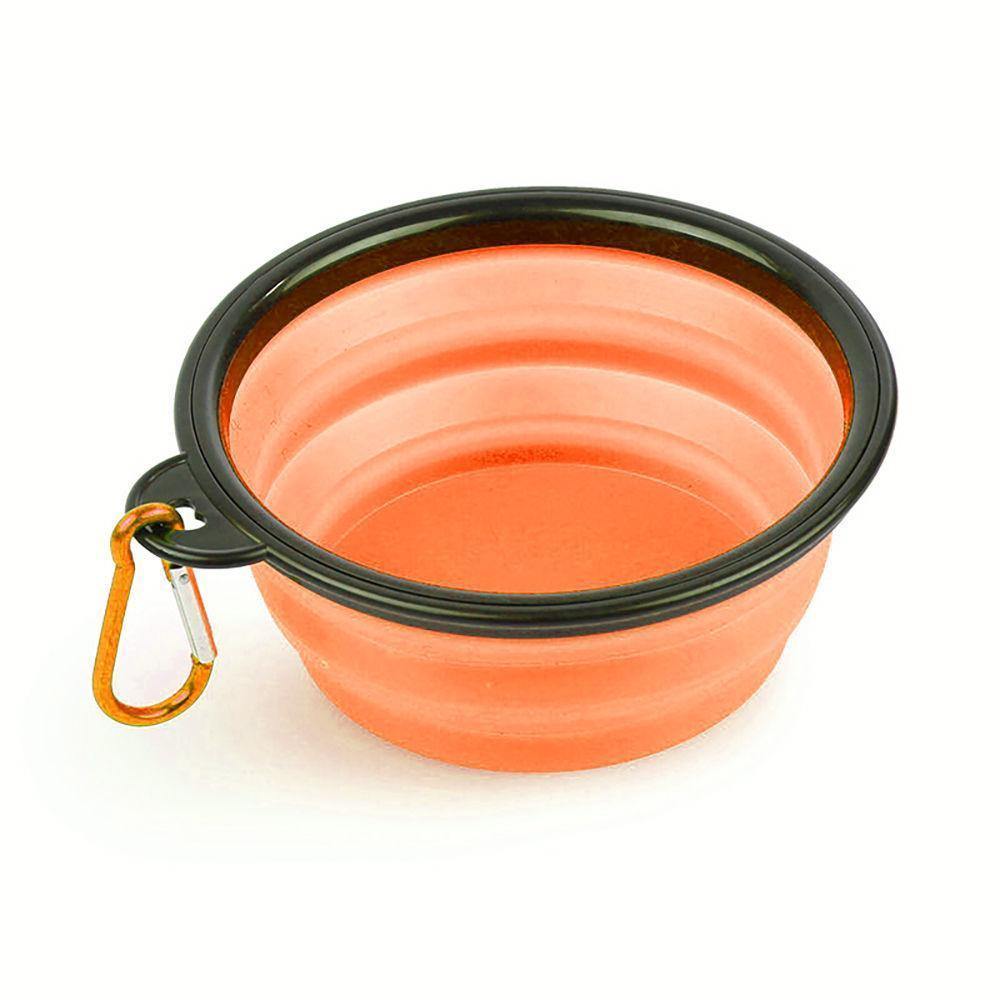Pet Bowl Silicone Orange - soufeelus