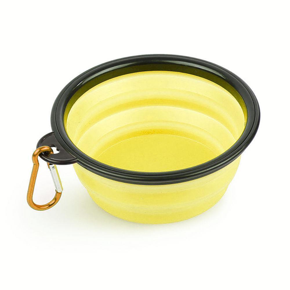 Pet Bowl Silicone Yellow - soufeelus