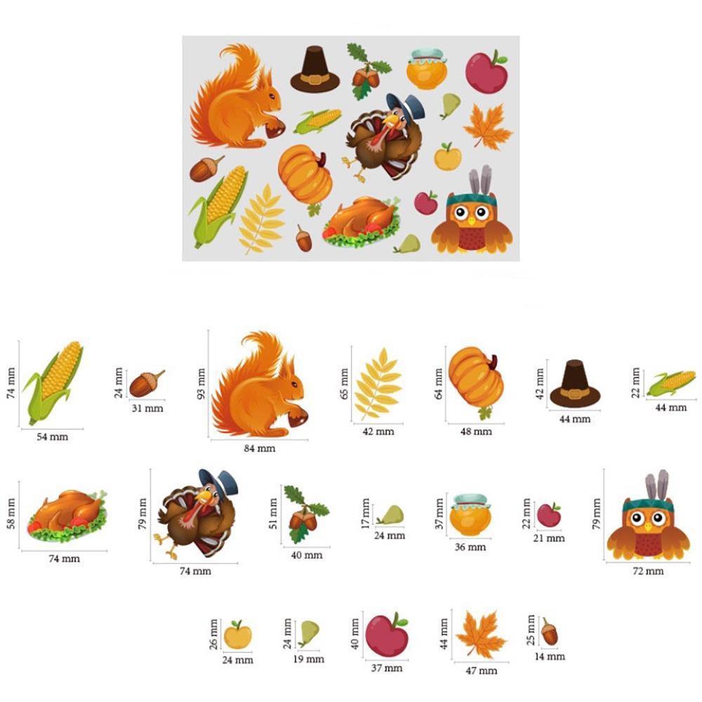 Happy Thanksgiving Day Creative Wall Stickers - soufeelus