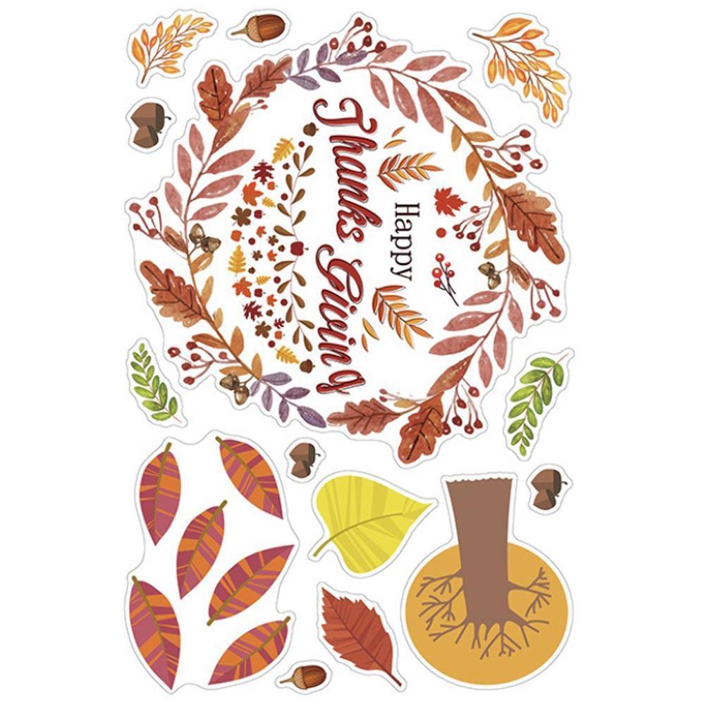 Thanksgiving Day Creative Autumn Maple Leaves Falling Wall Stickers - soufeelus