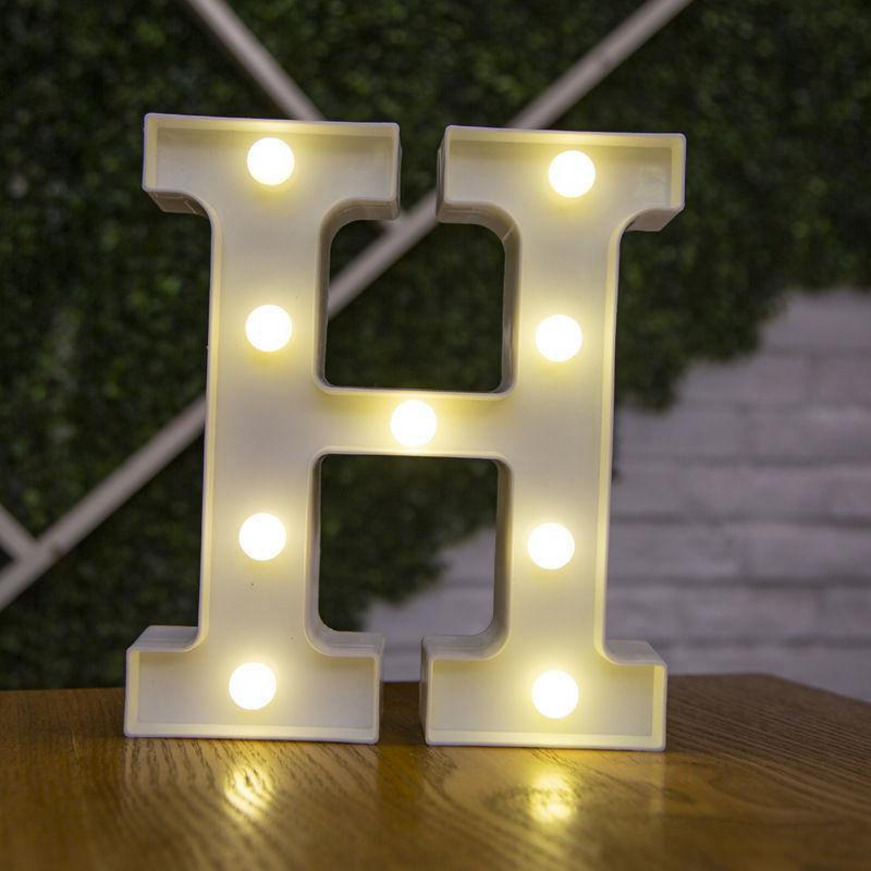 Light Up Letters Name Light Gift"H" - soufeelus