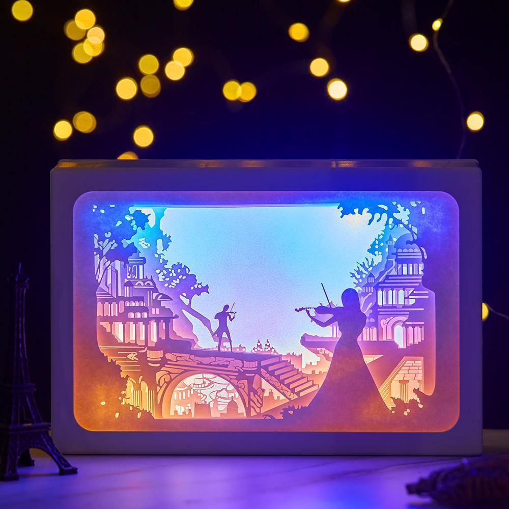 3D Paper Cut Light Horizontal Box Gifts - soufeelus