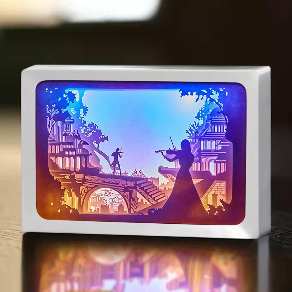 3D Paper Cut Light Horizontal Box Gifts - soufeelus