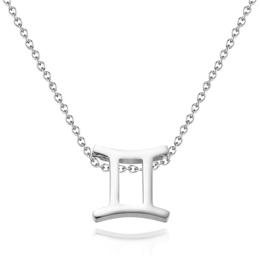 Twelve Constellation Necklace-Gemini-Anti-oxidation Stainless Steel - soufeelus