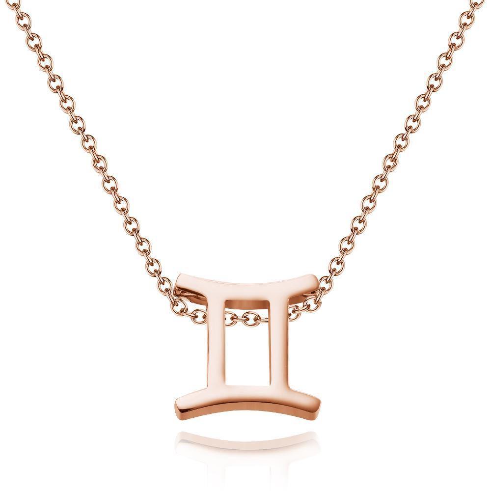 Twelve Constellation Necklace-Gemini-Anti-oxidation Stainless Steel - soufeelus