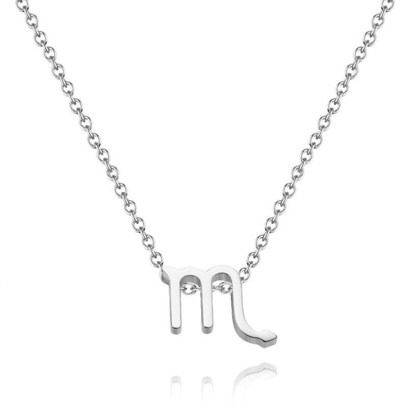 Twelve Constellation Necklace-Scorpio-Anti-oxidation Stainless Steel