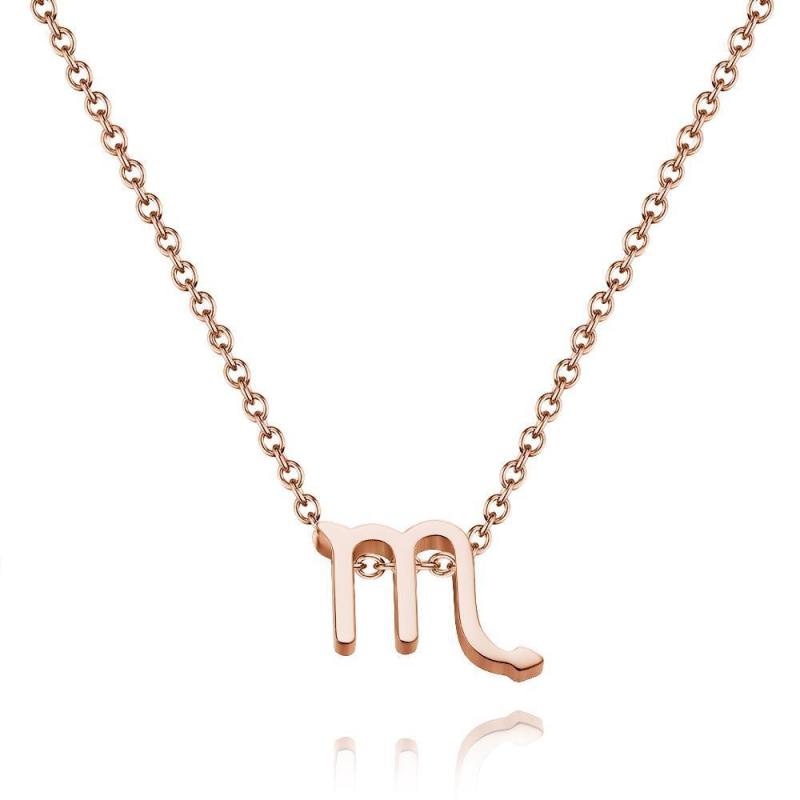 Twelve Constellation Necklace-Scorpio-Anti-oxidation Stainless Steel