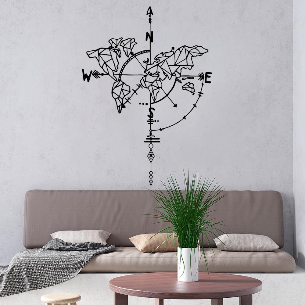 Creative Wall Stickers Compass Home Decoration Gifts - soufeelus