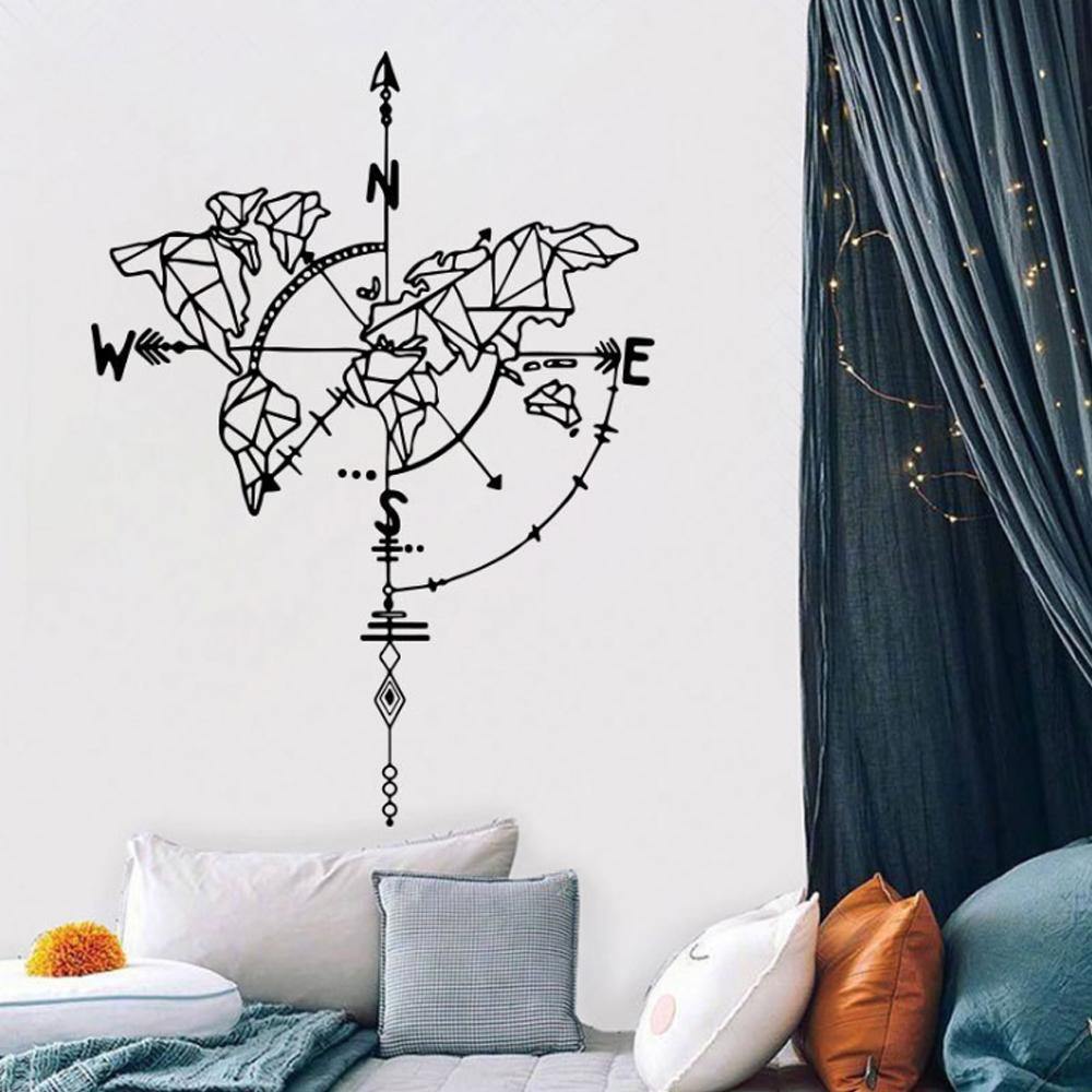 Creative Wall Stickers Compass Home Decoration Gifts - soufeelus