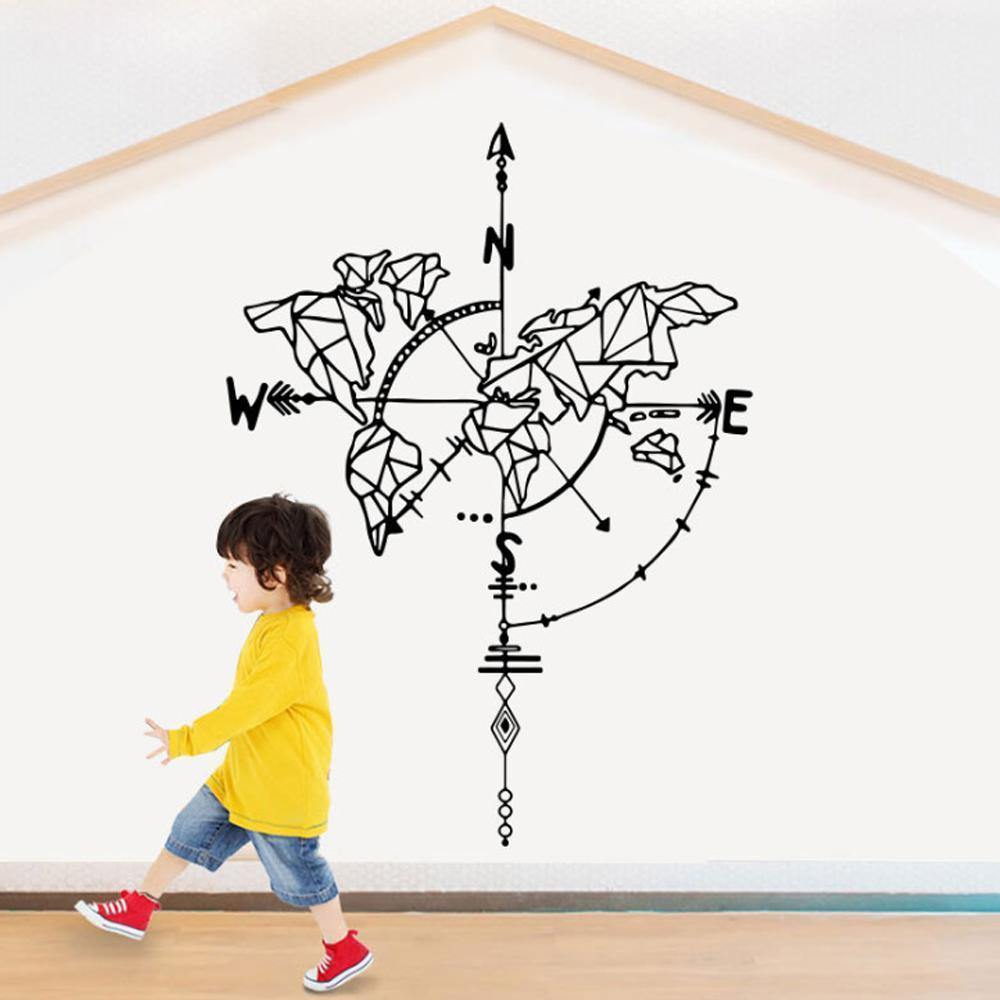 Creative Wall Stickers Compass Home Decoration Gifts - soufeelus