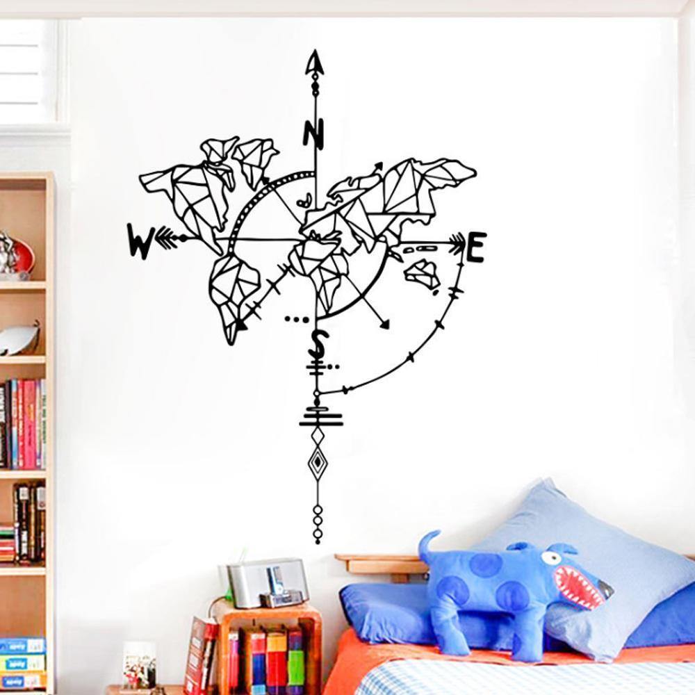 Creative Wall Stickers Compass Home Decoration Gifts - soufeelus