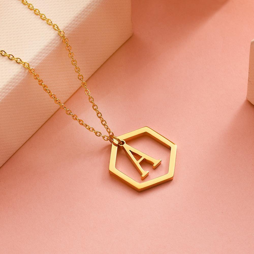 Stylish Letter Necklace Shaped Design Unique Gift