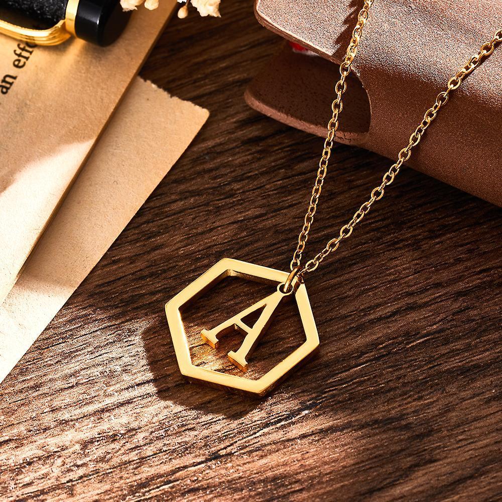 Stylish Letter Necklace Shaped Design Unique Gift