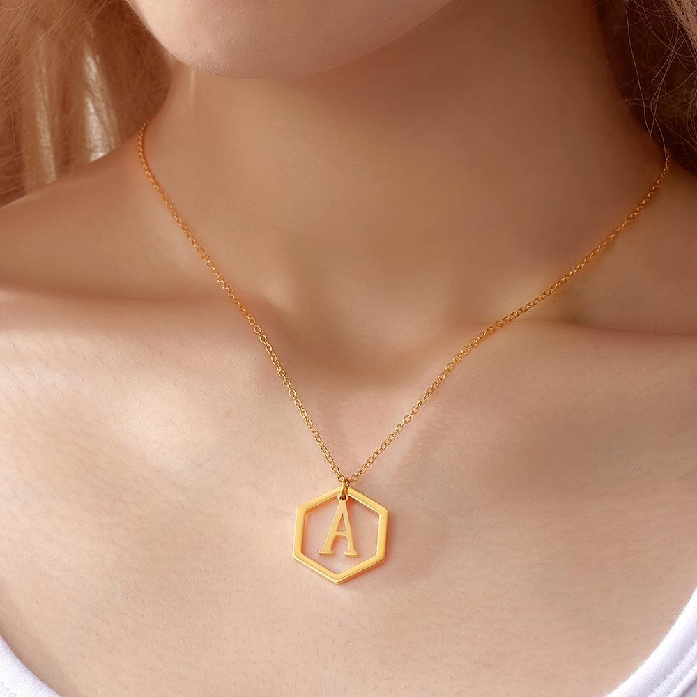 Stylish Letter Necklace Shaped Design Unique Gift