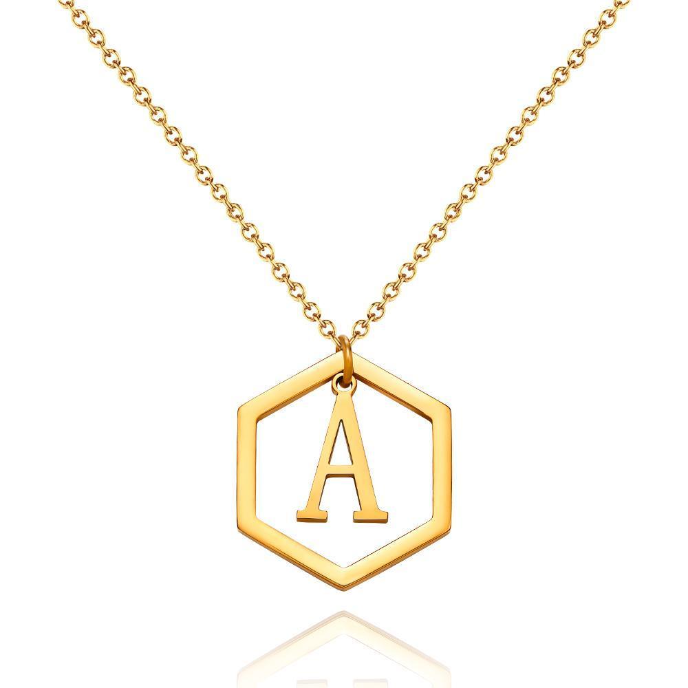 Stylish Letter Necklace Shaped Design Unique Gift