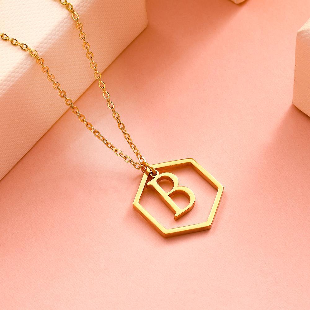 Stylish Letter Necklace Shaped Design Unique Gift