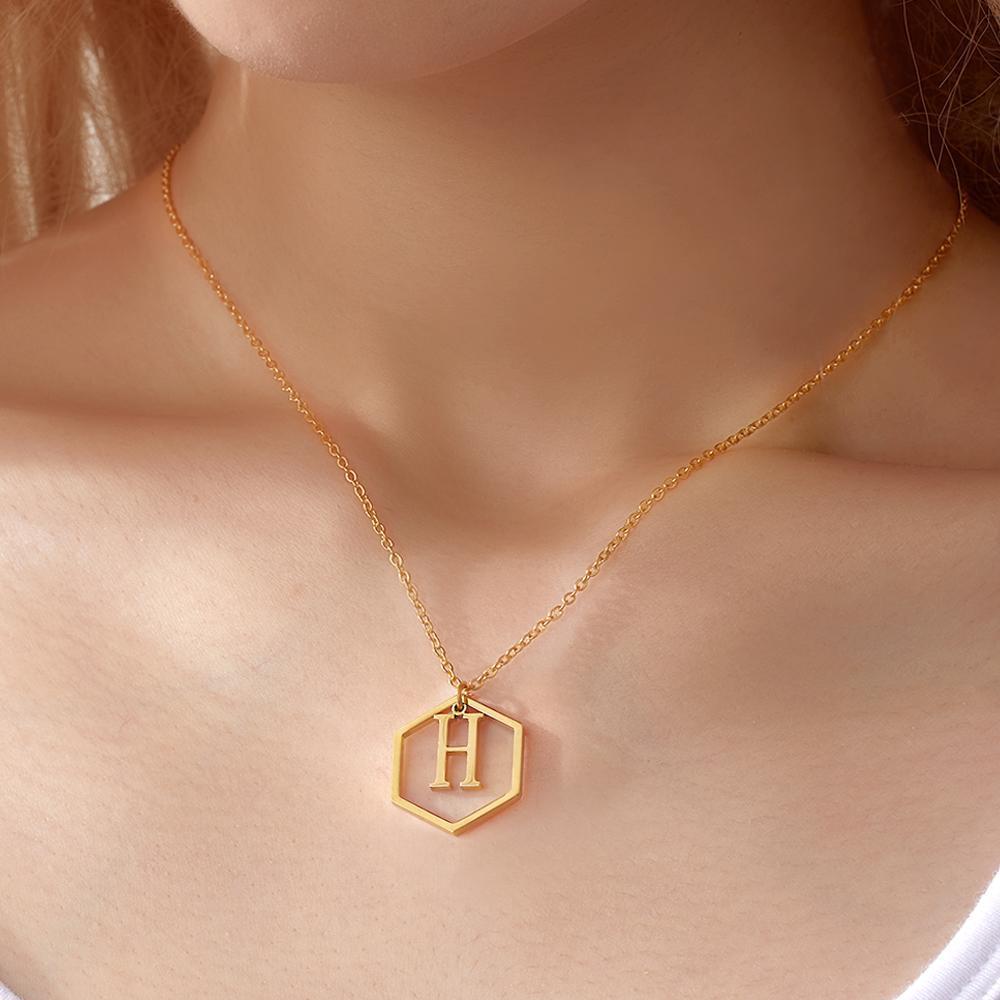 Stylish Letter Necklace Shaped Design Unique Gift